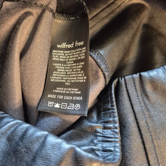 Wilfred Free Daria Black Faux Leather Leggings Size Small - Picture 7 of 8